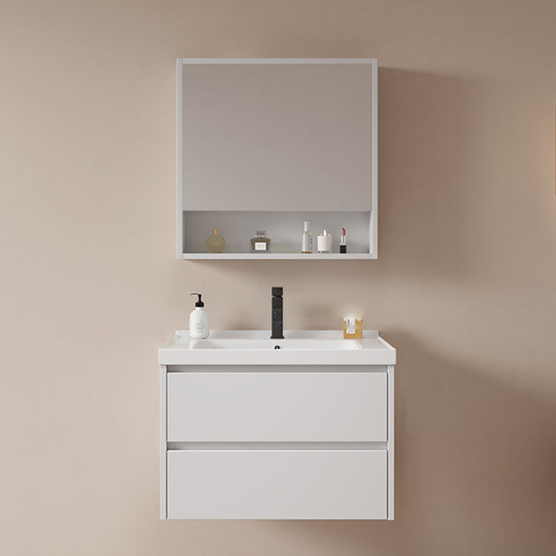 Modern Sink Vanity Solid Color Wall Mount Vanity Cabinet for Bathroom