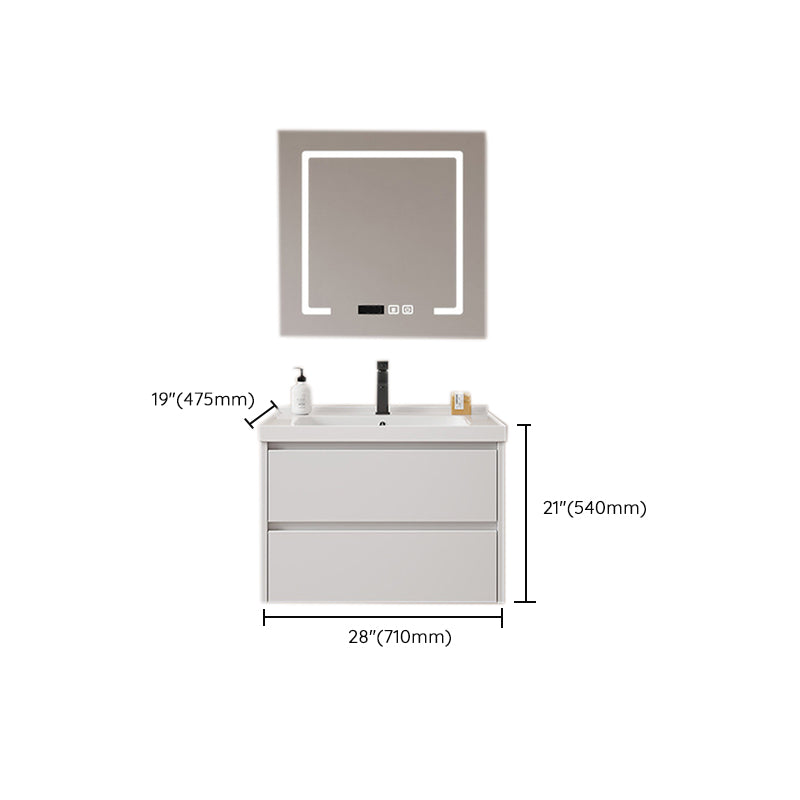 Modern Sink Vanity Solid Color Wall Mount Vanity Cabinet for Bathroom