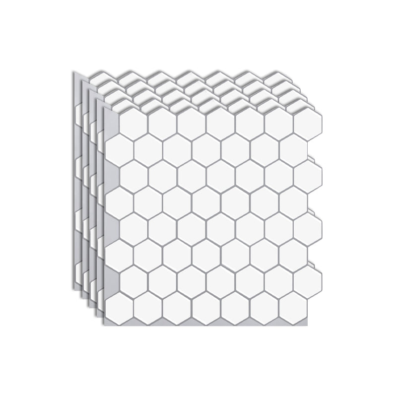 Hexagon Wall Tile Grease Proofing Steel and Pick Kitchen Wallpaper