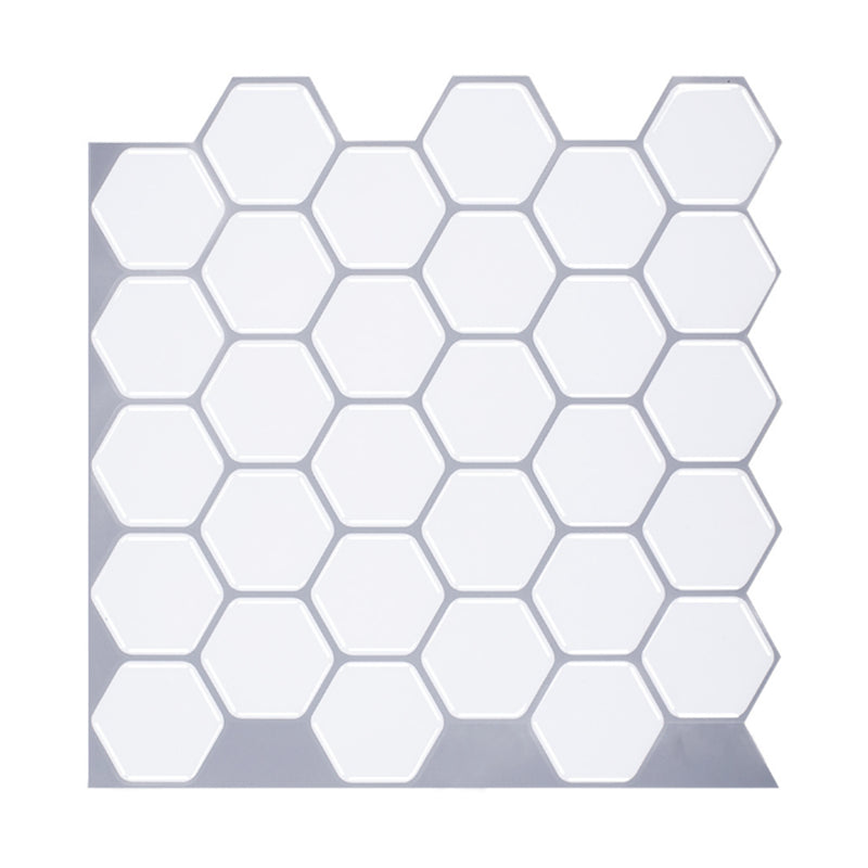 Hexagon Wall Tile Grease Proofing Steel and Pick Kitchen Wallpaper