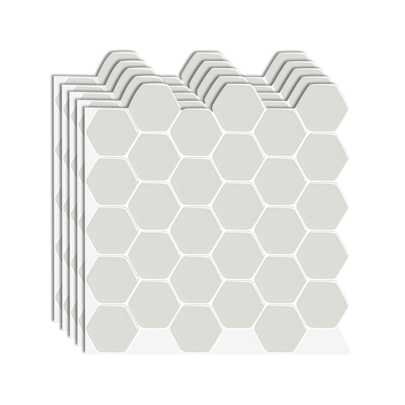 Hexagon Wall Tile Grease Proofing Steel and Pick Kitchen Wallpaper