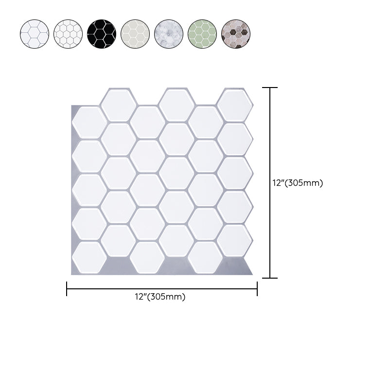 Hexagon Wall Tile Grease Proofing Steel and Pick Kitchen Wallpaper