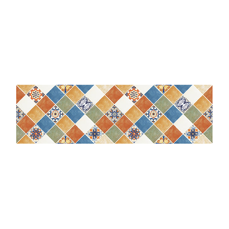 Rectangular  Wall Tile Peel and Stick Geometric Print Stick Kitchen Wallpaper