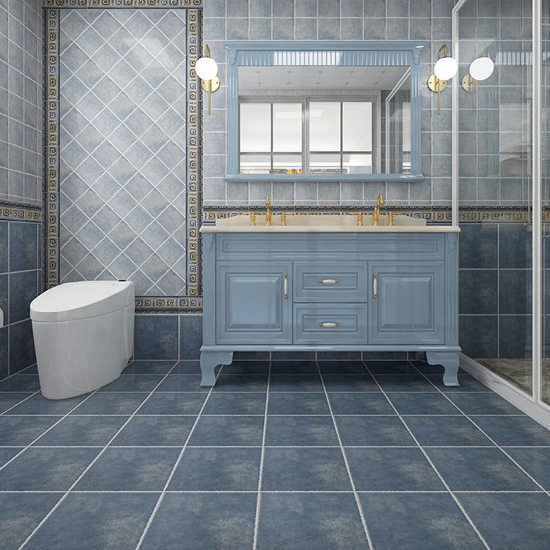 Square Ceramic Matte Straight Edge Singular Tile Vintage Bathroom Floor