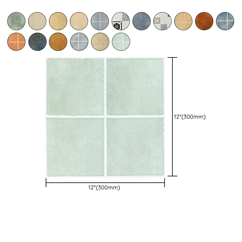 Square Ceramic Matte Straight Edge Singular Tile Vintage Bathroom Floor