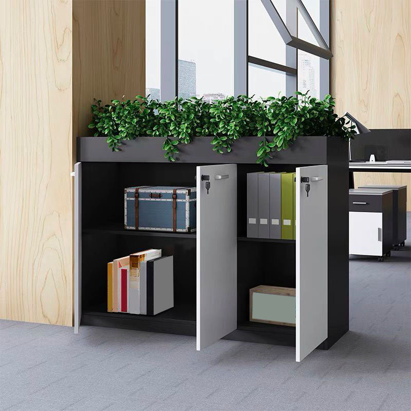 Modern File Cabinet Wood Filing Cabinet with Lock Storage for Office