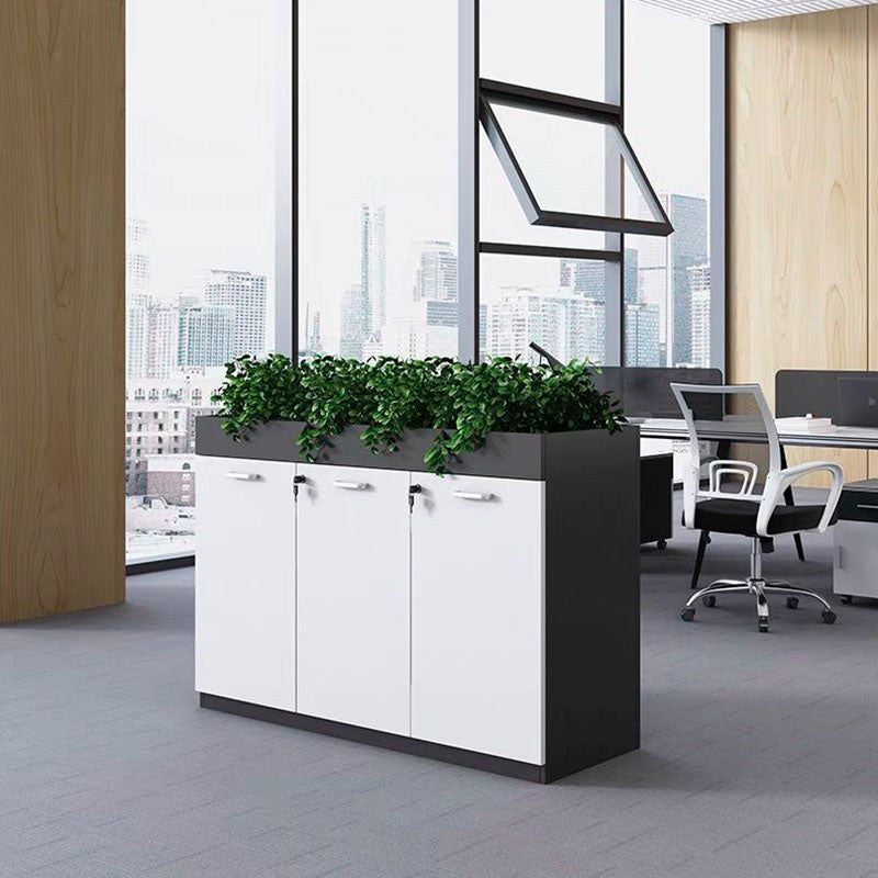 Modern File Cabinet Wood Filing Cabinet with Lock Storage for Office