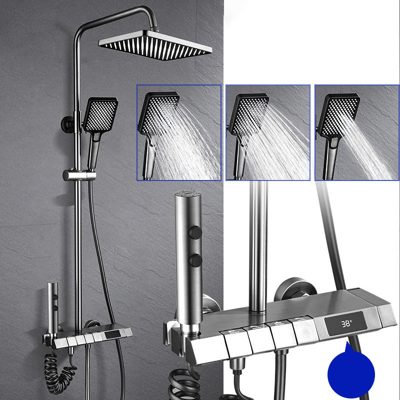 Adjustable Spray Pattern Shower Combo Stainless Steel Shower Faucet  Arm Shower Head