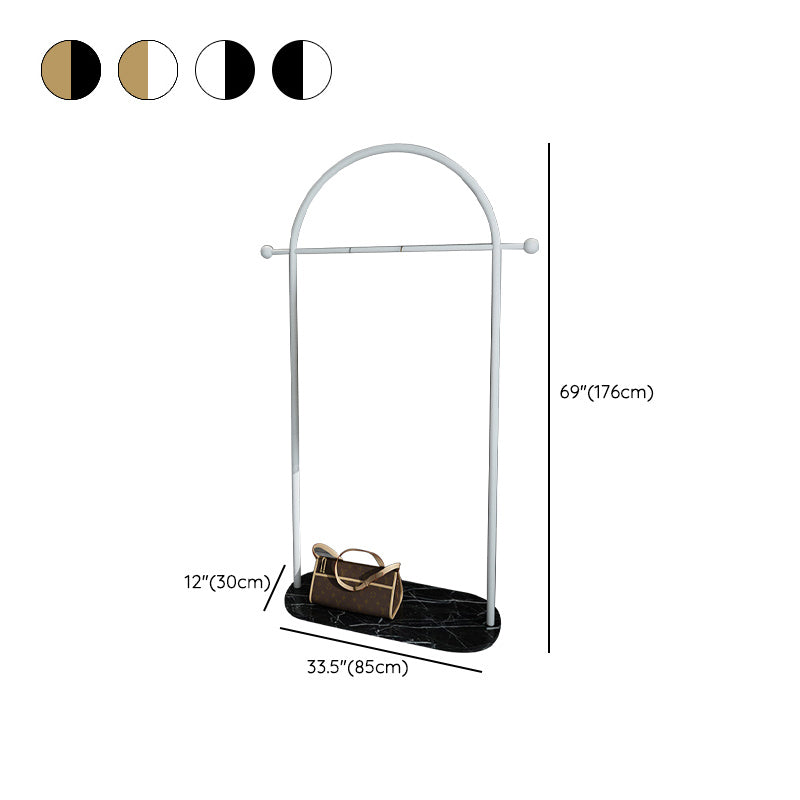 Modern Hall Tree Hanging Rail with 2 Hooks Metal Entryway Kit