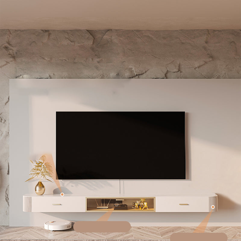 Glam TV Media Stand Wall-mounted TV Media Console with Drawers