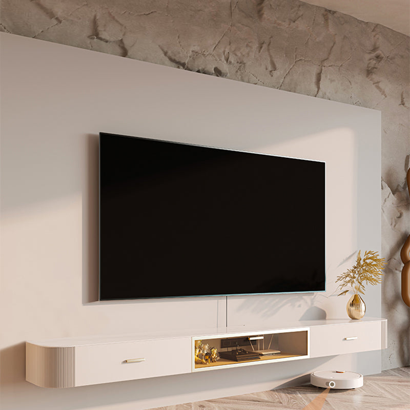 Glam TV Media Stand Wall-mounted TV Media Console with Drawers