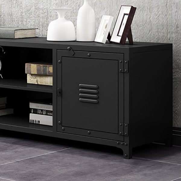 Industrial Iron TV Console Open Storage TV Media Stand for Living Room