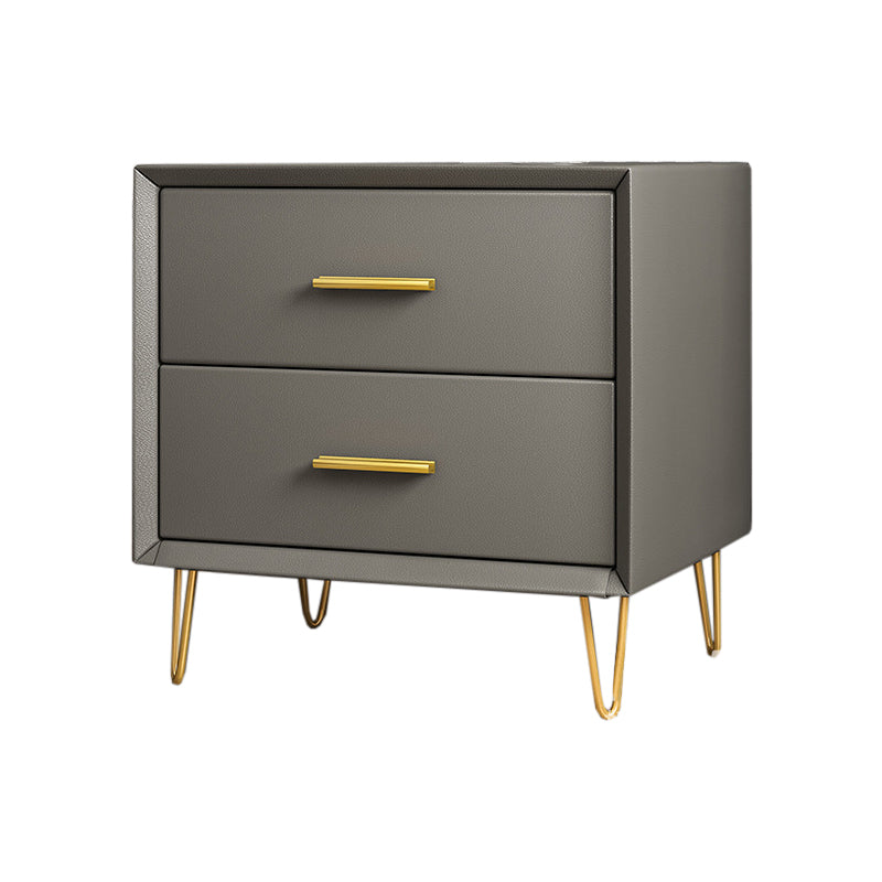 Contemporary Bedside Cabinet Engineered Wood Night Table with Drawers