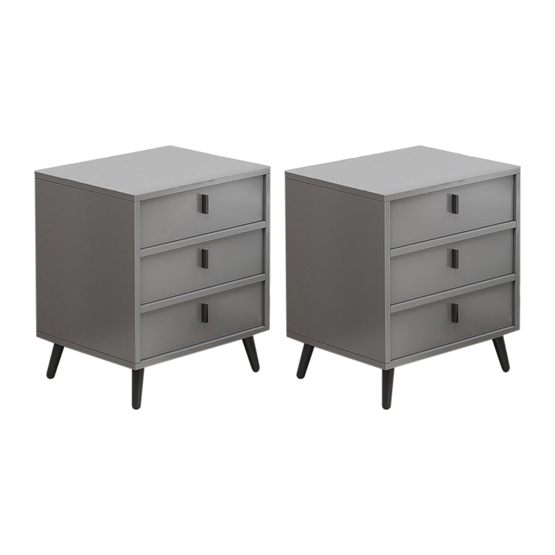 Contemporary Bedside Cabinet Engineered Wood Night Table with Drawers