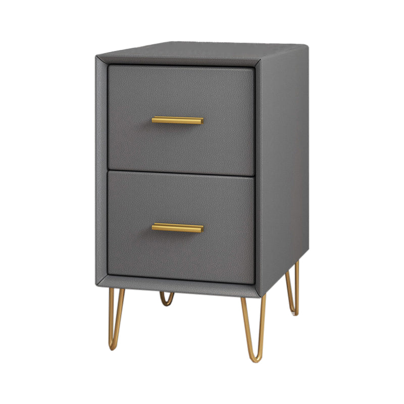 Contemporary Bedside Cabinet Engineered Wood Night Table with Drawers