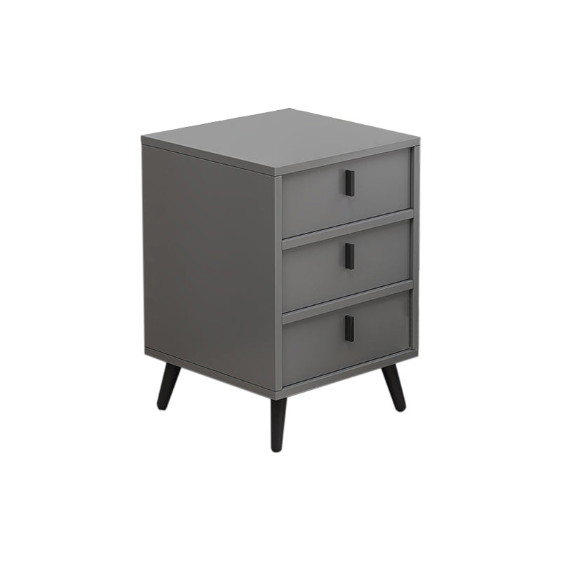 Contemporary Bedside Cabinet Engineered Wood Night Table with Drawers