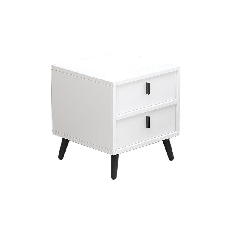 Contemporary Bedside Cabinet Engineered Wood Night Table with Drawers