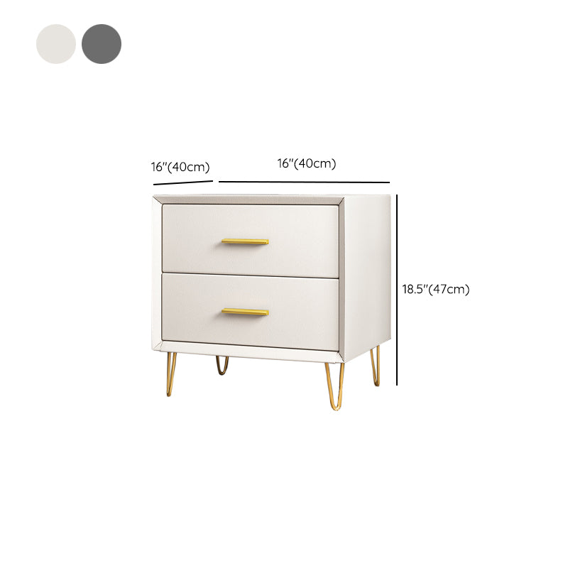 Contemporary Bedside Cabinet Engineered Wood Night Table with Drawers