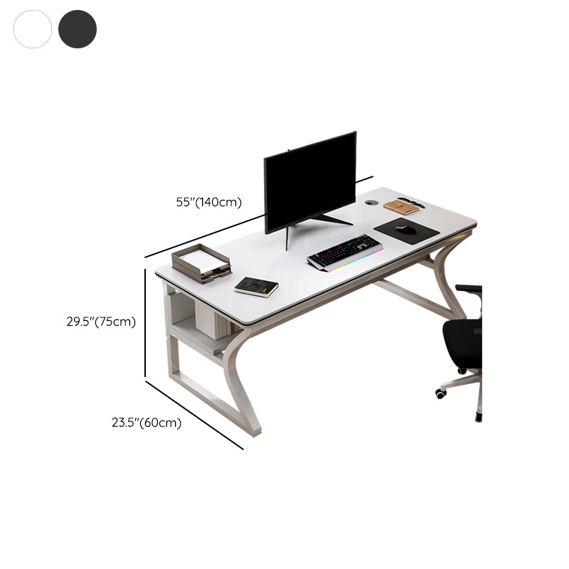 Industrial Office Desk Antique Finish Computer Desk with Shelf