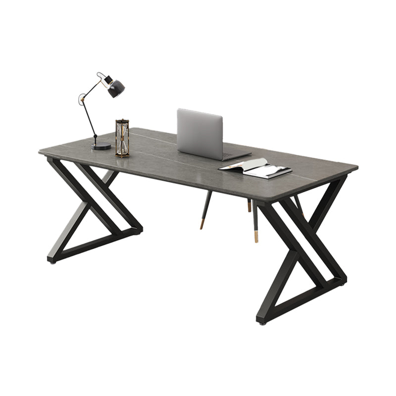 Industrial Computer Desk Antique Finish Gaming Desk with Metal Legs