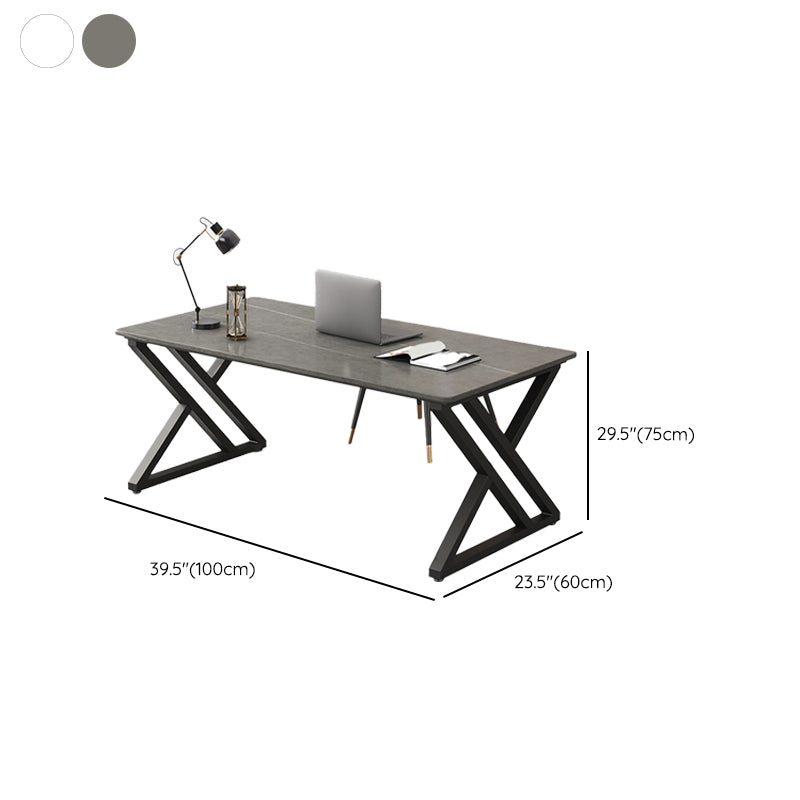 Industrial Computer Desk Antique Finish Gaming Desk with Metal Legs