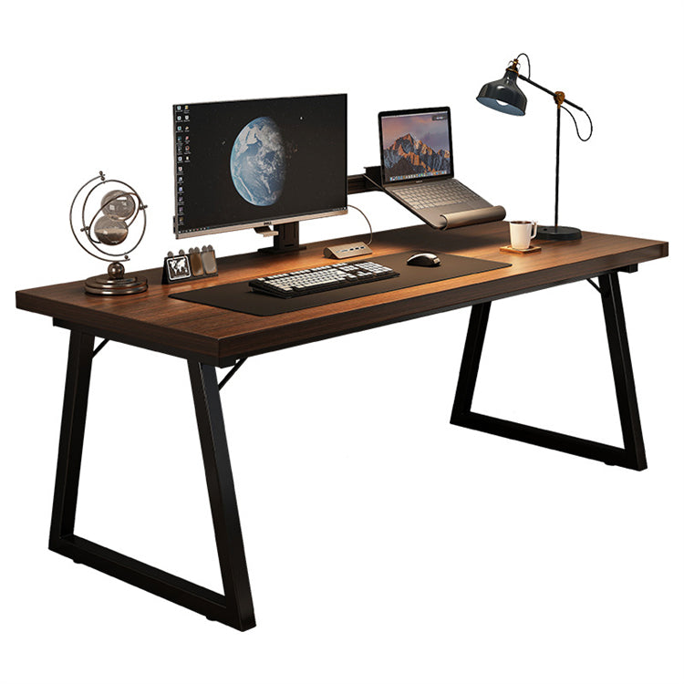 Contemporary Rectangular Writing Desk Engineered Wood Office Desk with Legs