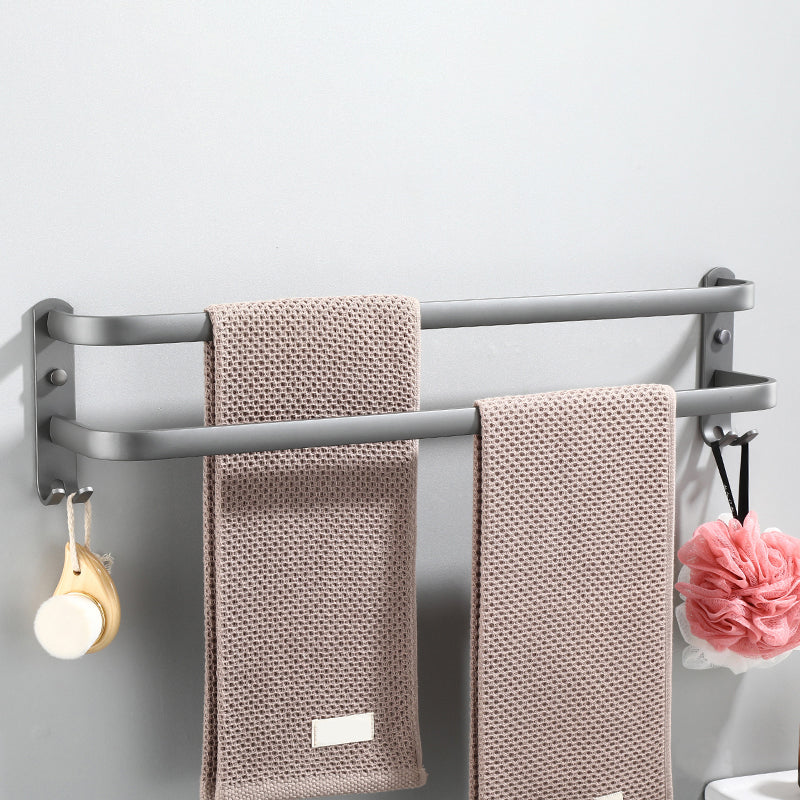 Modern Bathroom Hardware Set Towel Bar Grey Bath Shelf Bathroom Set