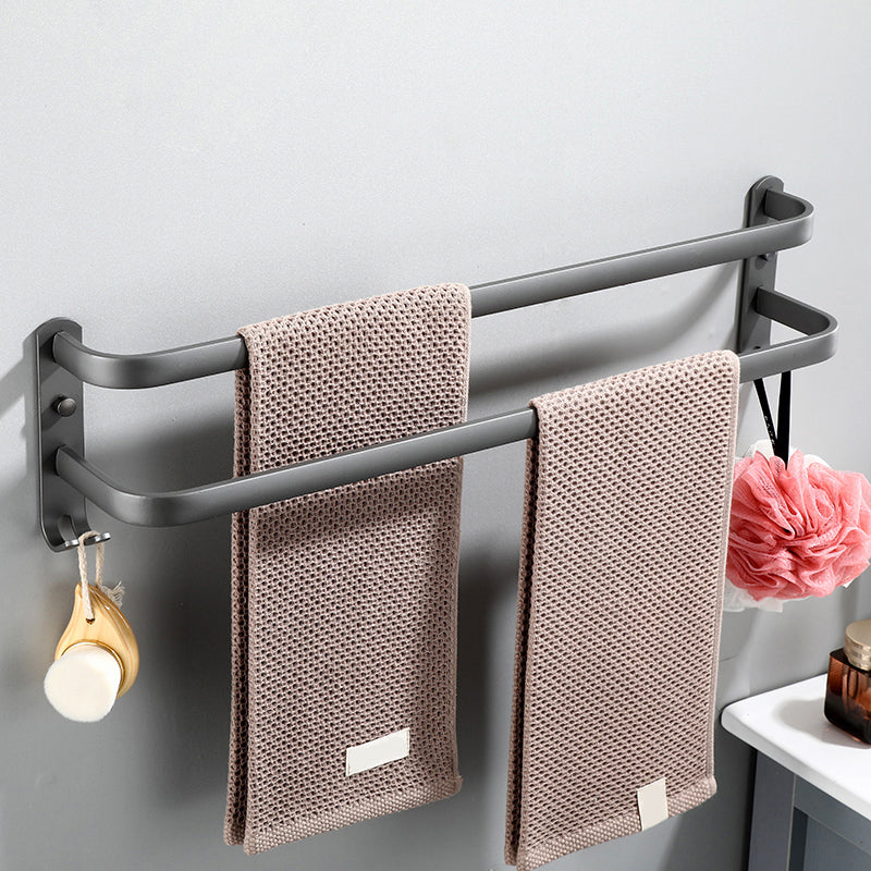 Modern Bathroom Hardware Set Towel Bar Grey Bath Shelf Bathroom Set