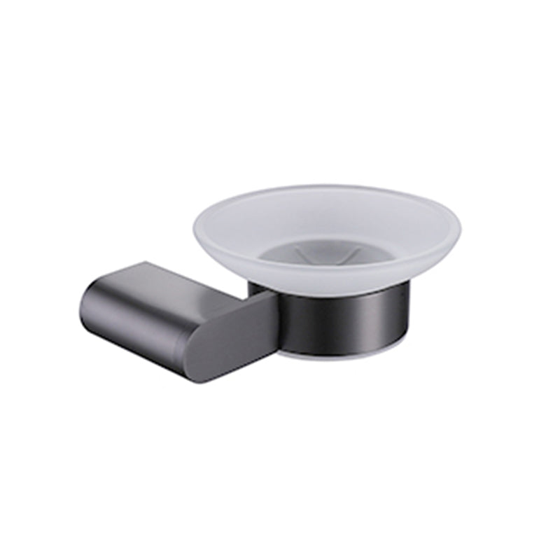 Dark Gray Modern Bathroom Accessory Set Steel Bathroom Accessory Kit