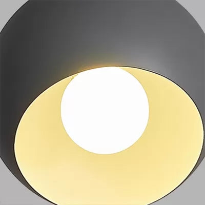 Rotatable Macaron Style Ceiling Light Sphere Shade 1 Light Metal Flush Mount Light for Hallway