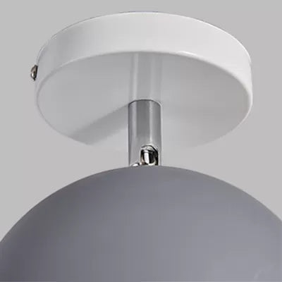 Rotatable Macaron Style Ceiling Light Sphere Shade 1 Light Metal Flush Mount Light for Hallway