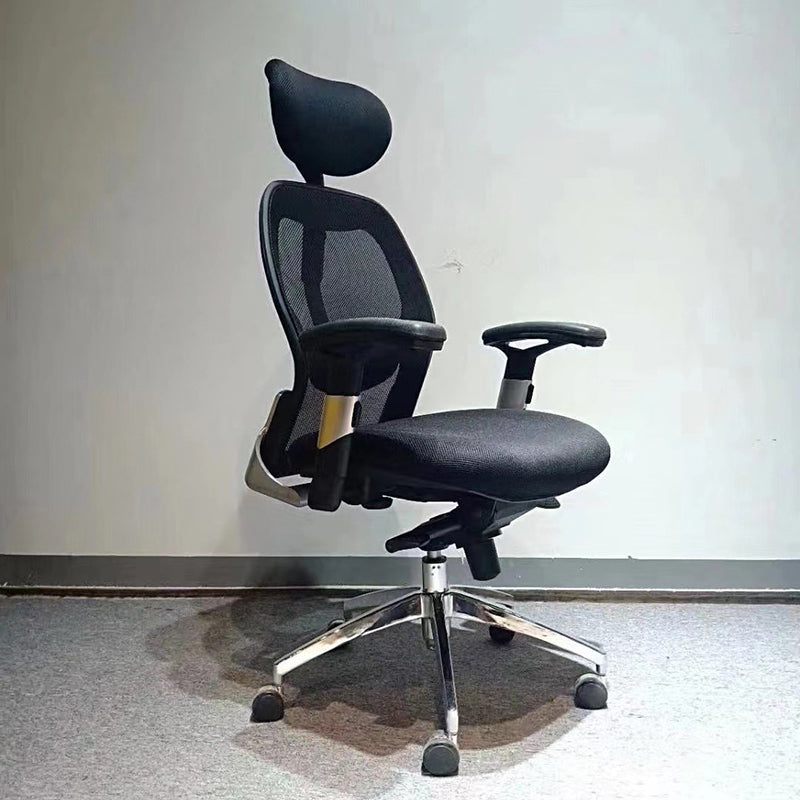 Mesh Computer Chair Modern Desk Chair Black Mid-Back Chair with Wheels