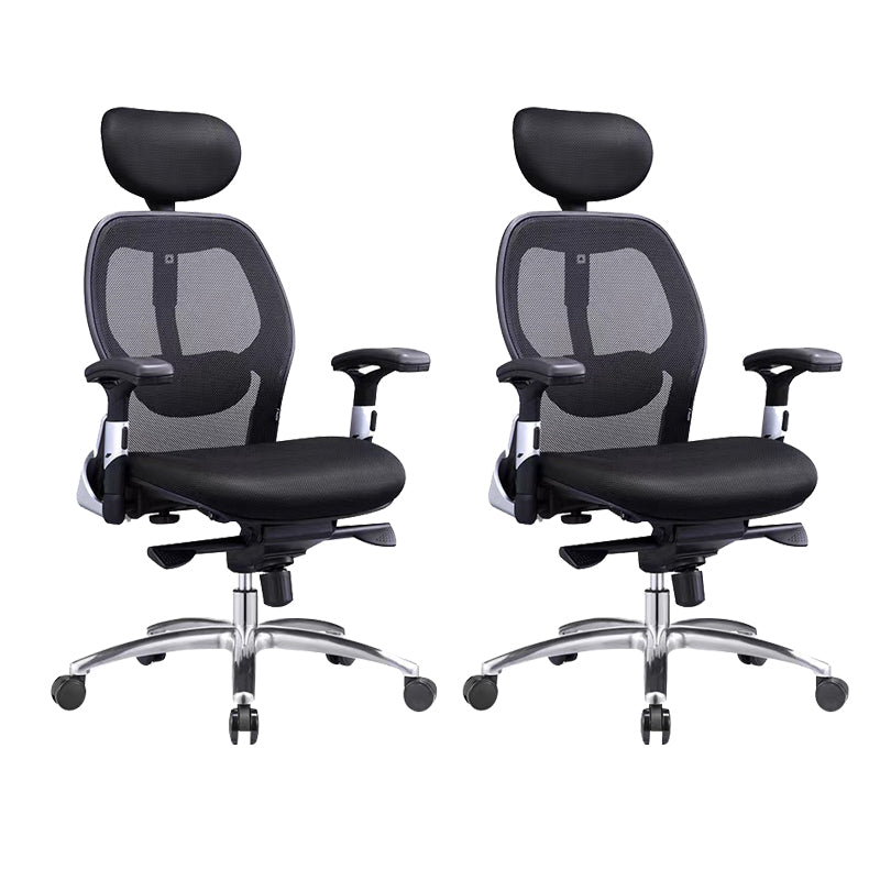 Mesh Computer Chair Modern Desk Chair Black Mid-Back Chair with Wheels