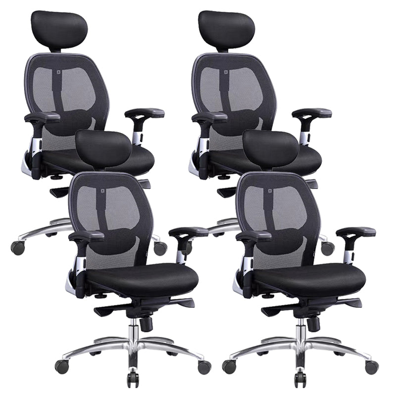 Mesh Computer Chair Modern Desk Chair Black Mid-Back Chair with Wheels