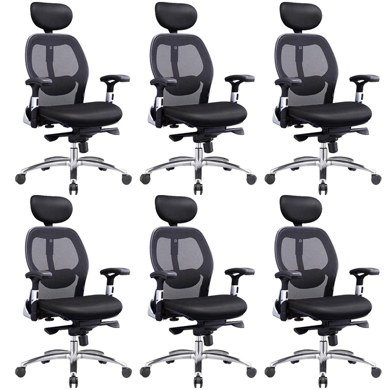 Mesh Computer Chair Modern Desk Chair Black Mid-Back Chair with Wheels