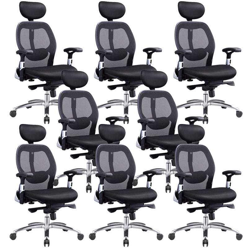 Mesh Computer Chair Modern Desk Chair Black Mid-Back Chair with Wheels