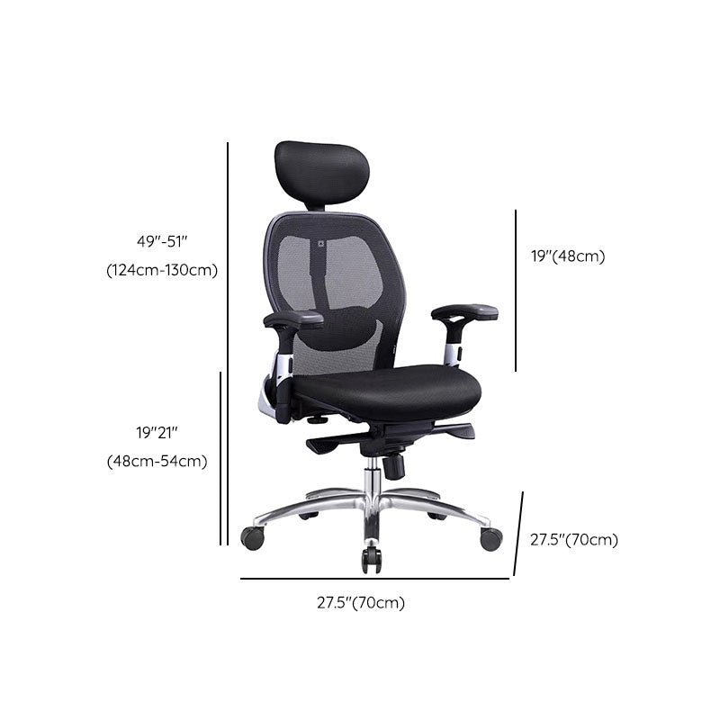 Mesh Computer Chair Modern Desk Chair Black Mid-Back Chair with Wheels