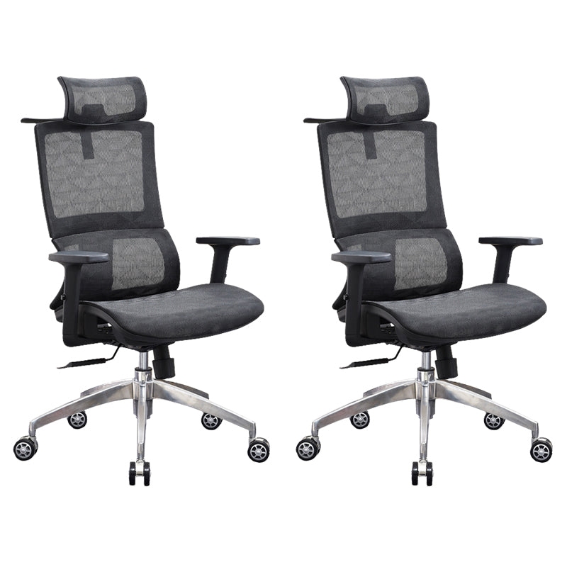 Arms Included Swivel Office Chair Ergonomic Mesh Lumbar Support Desk Chair