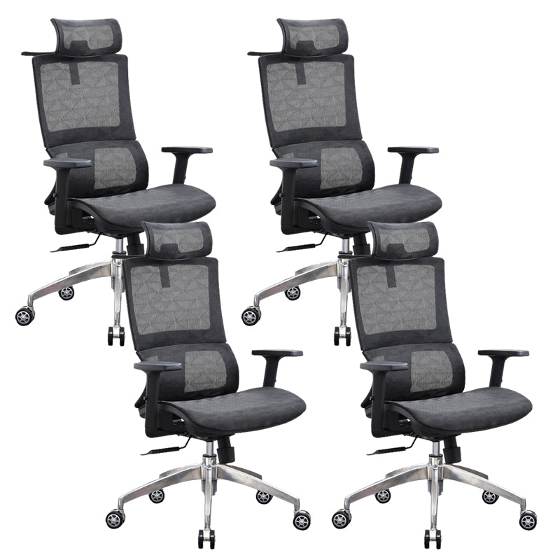 Arms Included Swivel Office Chair Ergonomic Mesh Lumbar Support Desk Chair