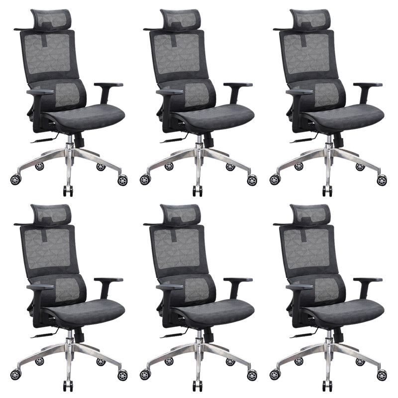 Arms Included Swivel Office Chair Ergonomic Mesh Lumbar Support Desk Chair