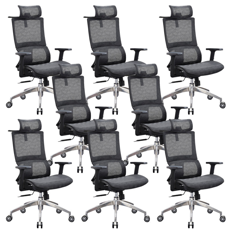 Arms Included Swivel Office Chair Ergonomic Mesh Lumbar Support Desk Chair