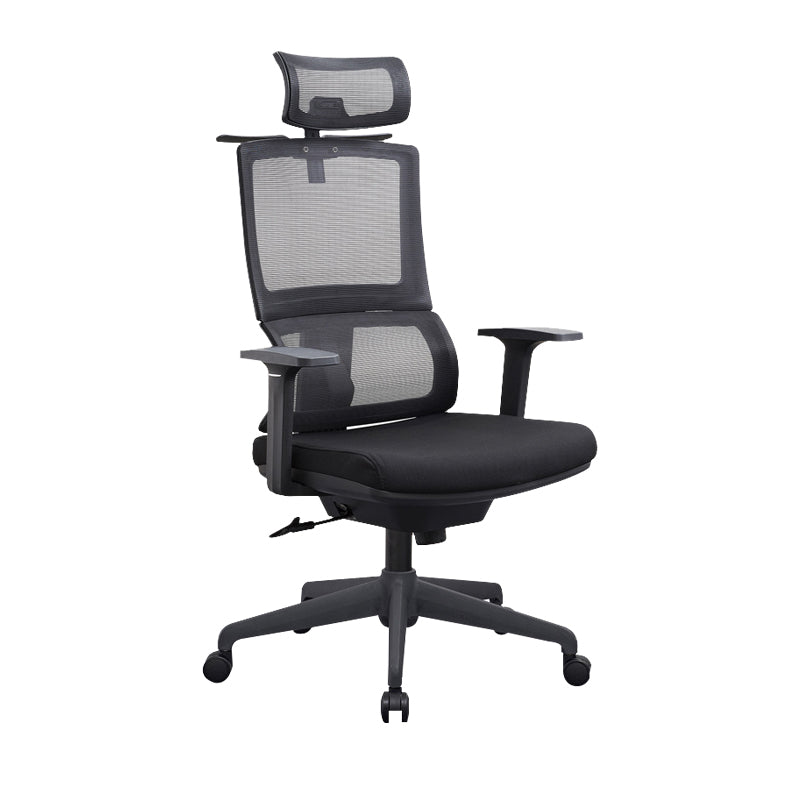 Arms Included Swivel Office Chair Ergonomic Mesh Lumbar Support Desk Chair