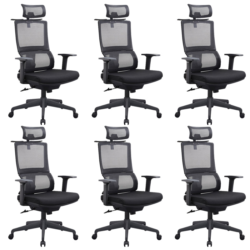 Arms Included Swivel Office Chair Ergonomic Mesh Lumbar Support Desk Chair