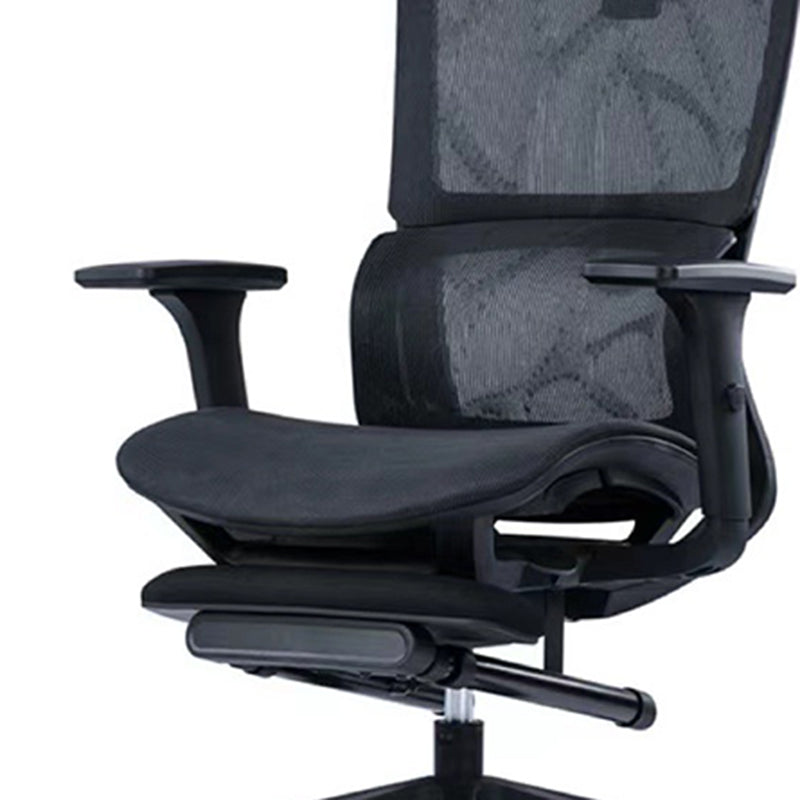 Modern Desk Chair Mesh Computer Chair in Black/Gray High-Back Chair with Wheels