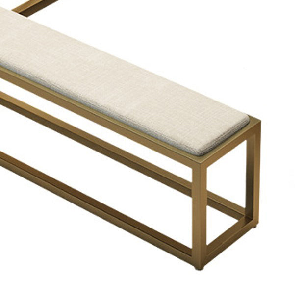 Contemporary Rectangle Upholstered Bench Home Seating Bench with Legs