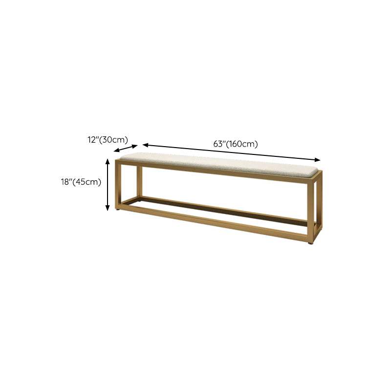 Contemporary Rectangle Upholstered Bench Home Seating Bench with Legs