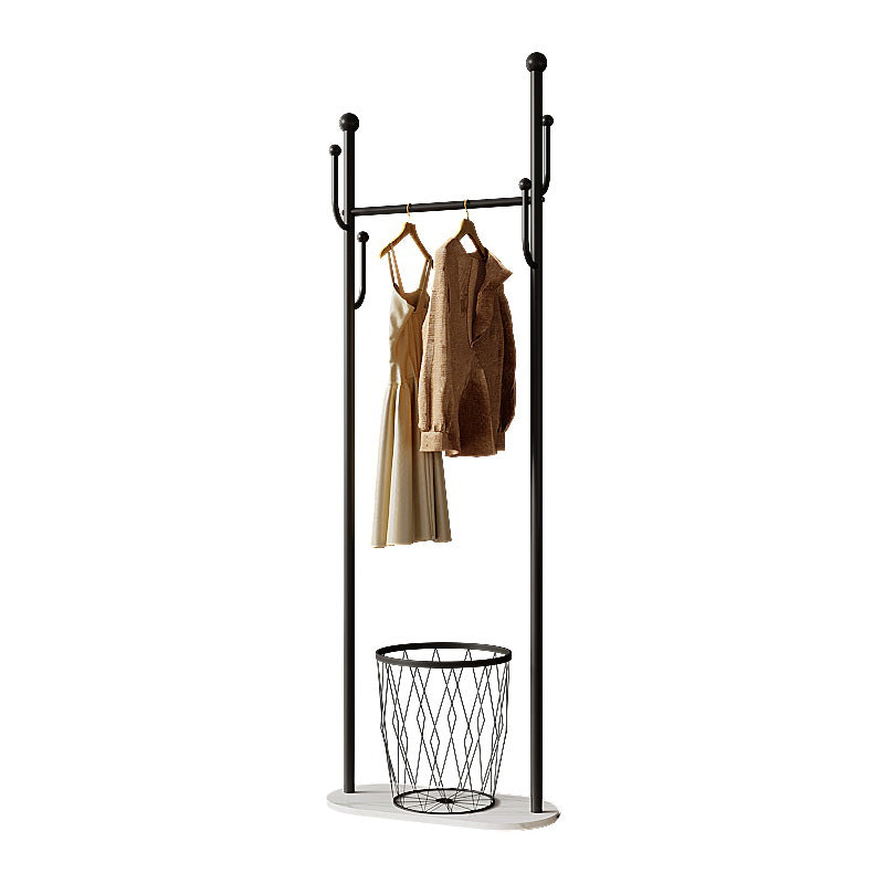 Modern Metal Clothes Hanger Plain Coat Rack with Marble Bottom