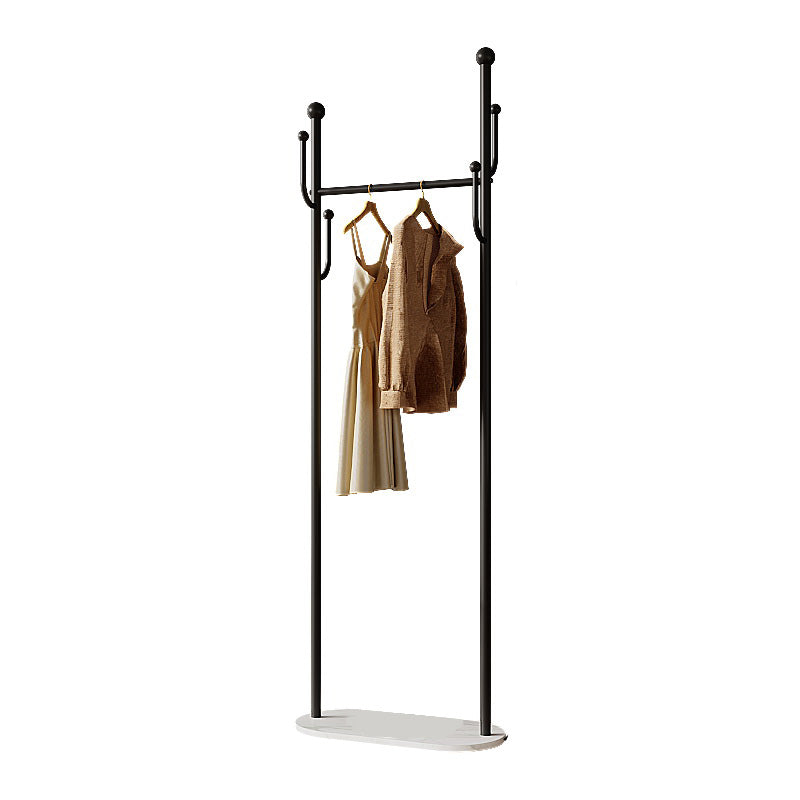 Modern Metal Clothes Hanger Plain Coat Rack with Marble Bottom