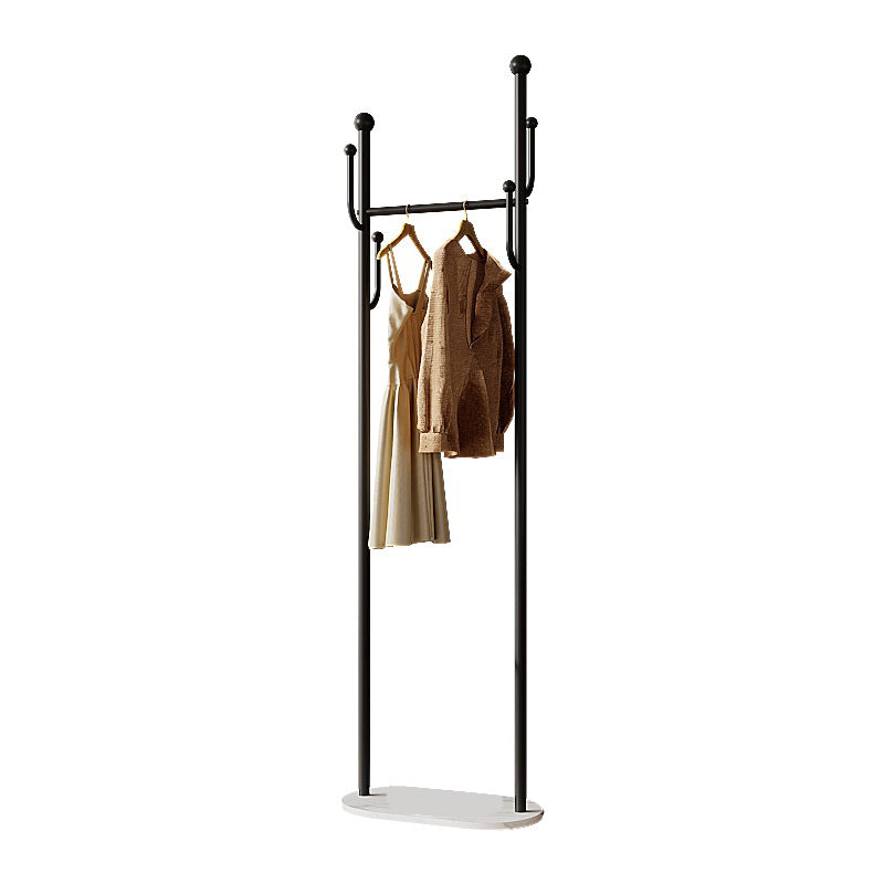 Modern Metal Clothes Hanger Plain Coat Rack with Marble Bottom