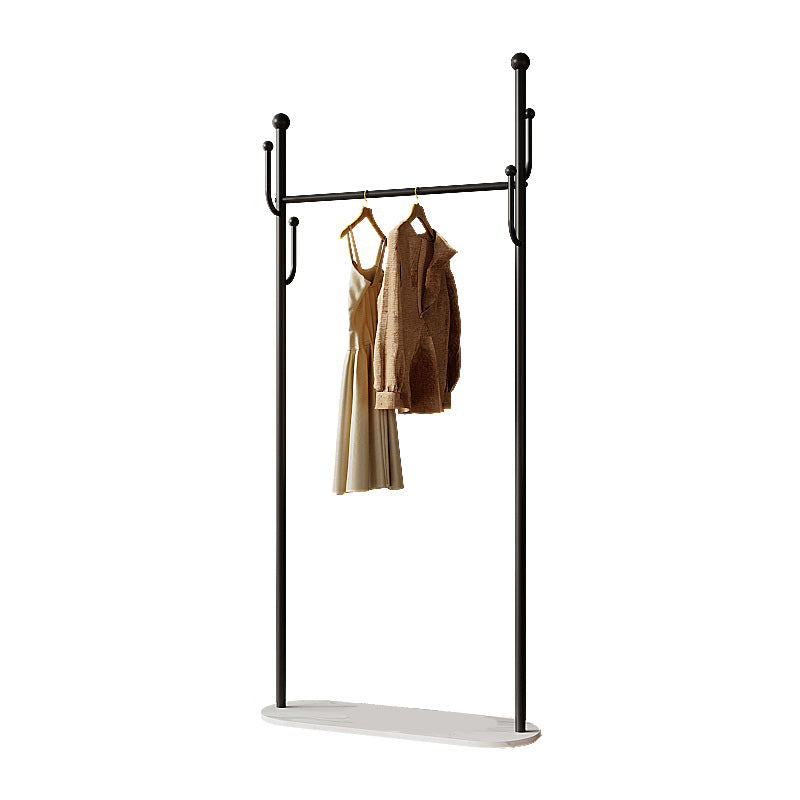 Modern Metal Clothes Hanger Plain Coat Rack with Marble Bottom